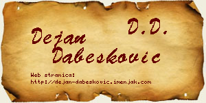 Dejan Dabesković vizit kartica